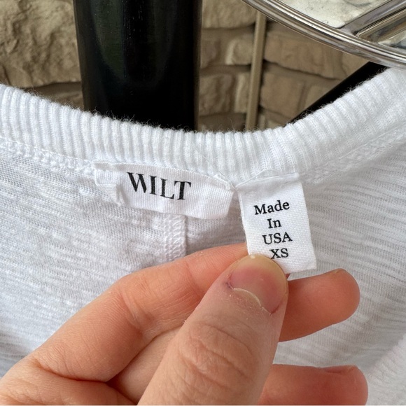 Wilt Asymmetrical Hem White Tee Shirt - Picture 5 of 5